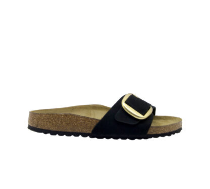 BIRKENSTOCK UNISEX Birkenstock MADRID BIG BUCKLE NABUCK NERO 35, 36, 37-2, 38-2, 39-2, 40, 41-2 immagine n. 1/4