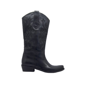 KEEP DONNA Texano STIVALE TEXANO PELLE NERO 36, 37-2, 38-2, 39-2, 40, 41-2 immagine n. 1/4
