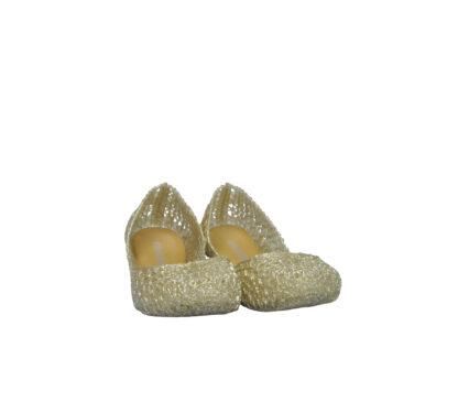 MELISSA UNISEX Ballerina BALLERINA IN GOMMA INTRECCIATA GLITTER ORO 30, 31, 32, 34-2, 35 immagine n. 2/4