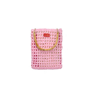 CHICA BAGS DONNA AccessorI BORSA PIATTA RAFIA ROSA un immagine n. 1/3