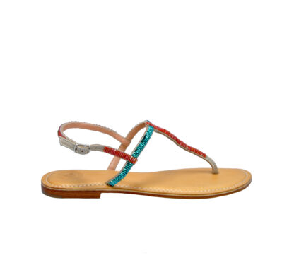  DONNA Donna INFRADITO PERLINE TURCHESE CORALLO 36, 37-2, 38-2, 39-2, 40, 41-2 immagine n. 1/4