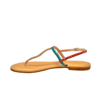  DONNA Donna INFRADITO PERLINE TURCHESE CORALLO 36, 37-2, 38-2, 39-2, 40, 41-2 immagine n. 3/4