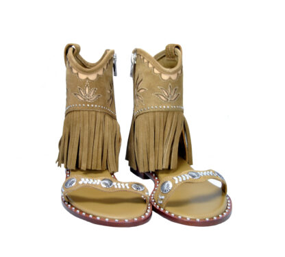 ASH DONNA Donna SANDALO FRANGE CAMMELLO 36, 37-2, 38-2, 39-2, 40 immagine n. 2/4