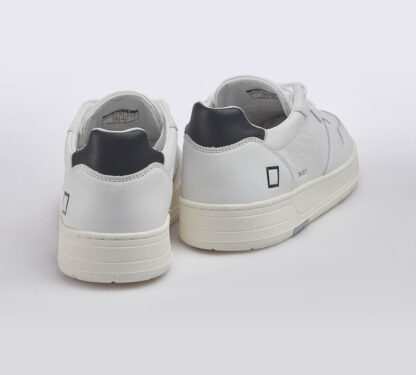 D.A.T.E UNISEX Unisex SNEAKERS PELLE BIANCO NERO 40, 41-2, 42, 43-2, 44-2, 45-2 immagine n. 4/5