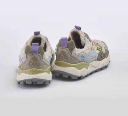 FLOWER MOUNTAIN UNISEX CALZATURE SNEAKERS RUNNING TEDDY BEIGE 36, 37-2, 38-2, 39-2, 40 immagine n. 3/5