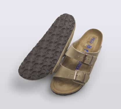 BIRKENSTOCK UNISEX CIABATTA ANATOMICA ARIZONA OILED LEATHER TABACCO BROWN 35, 36, 37-2, 39-2, 40, 41-2, 42, 38-2, 43-2, 44-2, 45-2, 46-2 immagine n. 5/5