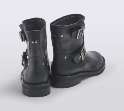 VIA ROMA 15 DONNA BIKERS BIKER CORTO PELLE NERO FIBBIE 36, 37-2, 37, 38, 39-2, 40, 41-2, 38-2 immagine n. 4/5