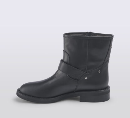 VIA ROMA 15 DONNA BIKERS BIKER CORTO PELLE NERO FIBBIE 36, 37-2, 37, 38, 39-2, 40, 41-2, 38-2 immagine n. 2/5