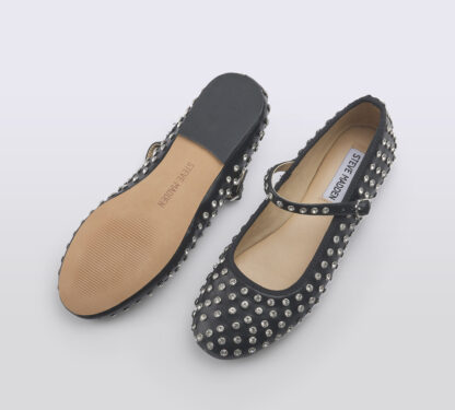 steve madden DONNA Donna BALLERINA NERO BORCHIE 35-2, 36, 37-2, 37, 38-2, 38, 39-2 immagine n. 5/5