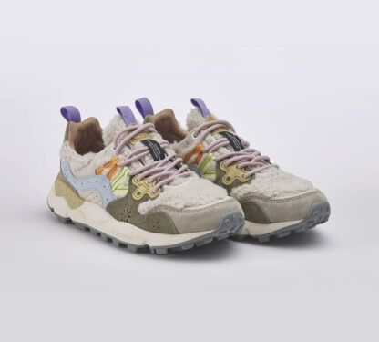 FLOWER MOUNTAIN UNISEX CALZATURE SNEAKERS RUNNING TEDDY BEIGE 36, 37-2, 38-2, 39-2, 40 immagine n. 2/5
