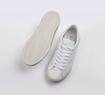 D.A.T.E UOMO CALZATURE SNEAKERS PELLE BIANCO 40, 41-2, 42, 43-2, 44-2, 45-2, 36, 37-2, 38-2, 39-2 immagine n. 5/5