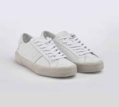 D.A.T.E UOMO CALZATURE SNEAKERS PELLE BIANCO 40, 41-2, 42, 43-2, 44-2, 45-2, 36, 37-2, 38-2, 39-2 immagine n. 3/5