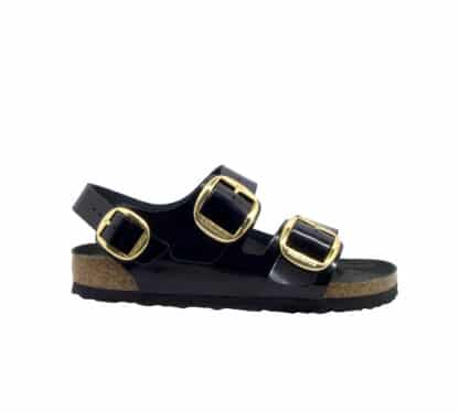 BIRKENSTOCK DONNA Donna MILANO BIG LEATHER HIGH SHINE BLACK 36, 37-2, 38-2, 39-2, 40, 41-2 immagine n. 1/4