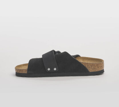 BIRKENSTOCK UNISEX Unisex CIABATTA KYOTO CAMOSCIO NERO 36, 37-2, 39-2, 40, 41-2, 42, 43-2, 45-2 immagine n. 2/5