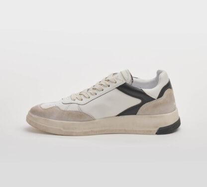 GHOUD UOMO CALZATURE SNEAKERS PELLE BIANCO NERO 36, 37-2, 38-2, 39-2, 40, 41-2 immagine n. 2/5