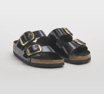 BIRKENSTOCK DONNA CIABATTA ANATOMICA ARIZONA BIG BUCKLE SPAZZOLATA NERO 35, 36, 37-2, 38-2, 39-2, 40, 41-2, 42 immagine n. 3/5