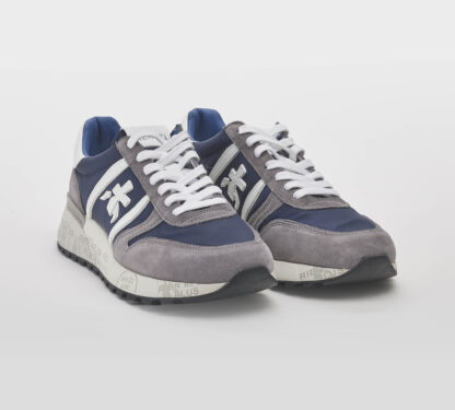 premiata UOMO CALZATURE SNEAKERS LANDER BLU GRIGIO 40, 41-2, 42, 43-2, 44-2, 45-2 immagine n. 3/5