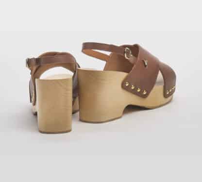 VIA ROMA 15 DONNA Donna SANDALO INCROCIATO PELLE CUOIO 36, 37-2, 38-2, 39-2, 40, 41-2 immagine n. 4/5