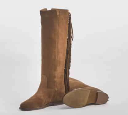 VIA ROMA 15 DONNA Donna STIVALE FRANGE CAMOSCIO CUOIO 37, 38-2, 38, 39-2, 40, 41-2 immagine n. 5/5