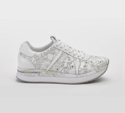 premiata DONNA Donna SNEAKERS CONNY BIANCO FIORI 36, 37-2, 38-2, 39-2, 40, 41-2 immagine n. 1/5