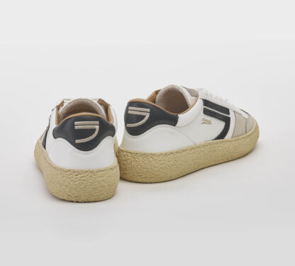 PURAI UOMO CALZATURE SNEAKERS BIANCO NERO 40, 41-2, 42, 43-2, 45-2 immagine n. 4/5