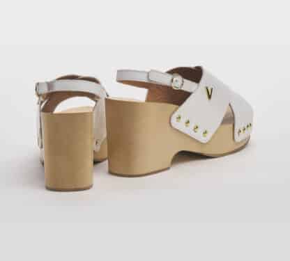 VIA ROMA 15 DONNA Donna SANDALO INCROCIATO PELLE BIANCO 36, 37-2, 38-2, 39-2, 40 immagine n. 4/5