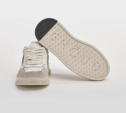 GHOUD DONNA Donna SNEAKERS PELLE BIANCO GLITTER ARGENTO 36, 37-2, 38-2, 39-2, 40, 41-2 immagine n. 5/5