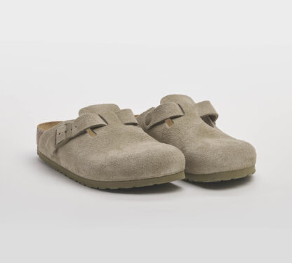 BIRKENSTOCK UNISEX Unisex BOSTON SUEDE LEARTHER FADED KHAKI 36, 37-2, 38-2, 39-2, 40, 41-2, 42, 43-2, 44-2, 45-2 immagine n. 3/5