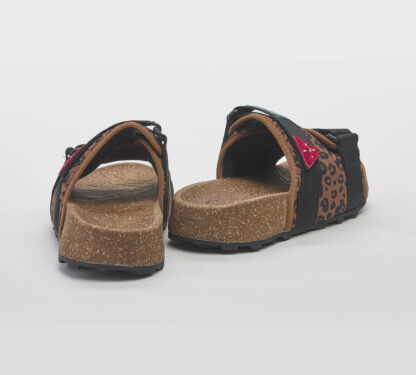 FLOWER MOUNTAIN DONNA Donna SLIPPER MACULATA NERO 36, 37-2, 38-2, 39-2, 40 immagine n. 4/5