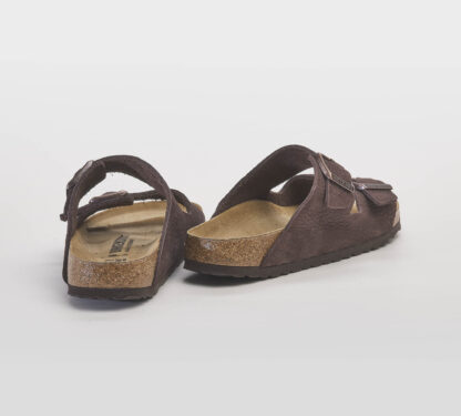 BIRKENSTOCK UNISEX CALZATURE CIABATTA 2 FASCE PELLE MARRONE 40, 41-2, 42, 43-2, 44-2, 45-2 immagine n. 3/4