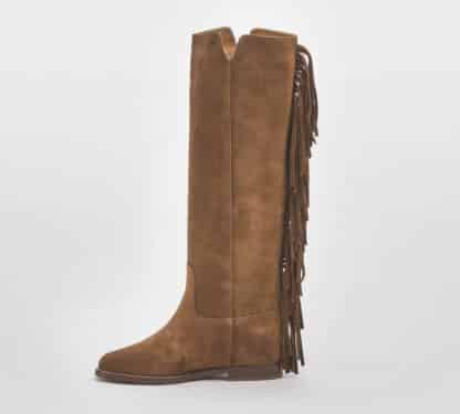VIA ROMA 15 DONNA Donna STIVALE FRANGE CAMOSCIO CUOIO 37, 38-2, 38, 39-2, 40, 41-2 immagine n. 2/5