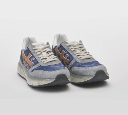 premiata UOMO CALZATURE SNEAKERS MICK BLU GRIGIO 40, 41-2, 42, 43-2, 44-2, 45-2 immagine n. 3/5