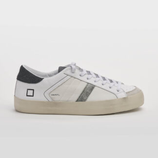 D.A.T.E UOMO CALZATURE SNEAKERS PELLE BIANCO NERO 40, 41-2, 42, 43-2, 44-2, 45-2 immagine n. 1/5