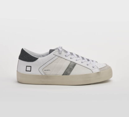 D.A.T.E UOMO CALZATURE SNEAKERS PELLE BIANCO NERO 40, 41-2, 42, 43-2, 44-2, 45-2 immagine n. 1/5