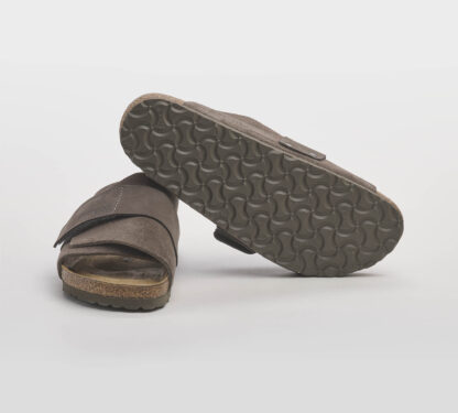 BIRKENSTOCK DONNA CIABATTA ANATOMICA KYOTO SUEDE LEATHER & NABUCH CONCRETE GRAY 36, 37-2, 38-2, 39-2, 40, 41-2, 42, 43-2, 44-2, 45-2 immagine n. 5/5