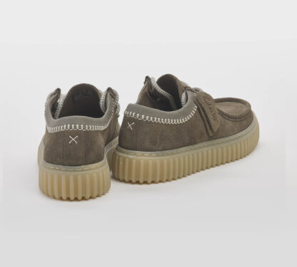 CLARK UOMO CALZATURE CLARKS TORHILL CAMOSCIO OLIVA 6, 7, 7-2, 8-2, 8, 9-2, 9, 10 immagine n. 4/5