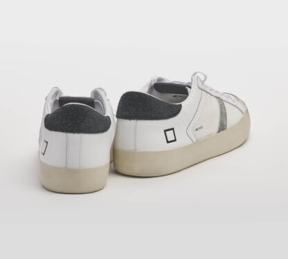 D.A.T.E UOMO CALZATURE SNEAKERS PELLE BIANCO NERO 40, 41-2, 42, 43-2, 44-2, 45-2 immagine n. 4/5