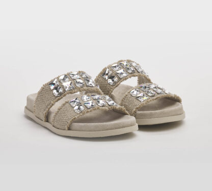 PEDRO GARCIA DONNA Donna CIABATTA 2 FASCE YUTA SWAROVSKI 36, 37-2, 38-2, 39-2, 40, 41-2 immagine n. 3/5