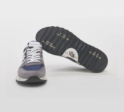 premiata UOMO CALZATURE SNEAKERS LANDER BLU GRIGIO 40, 41-2, 42, 43-2, 44-2, 45-2 immagine n. 5/5