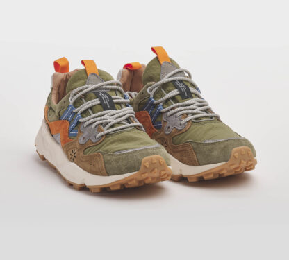 FLOWER MOUNTAIN UOMO CALZATURE SNEAKERS RUNNING MILITARE 40, 41-2, 42, 43-2, 44-2, 45-2, 46-2 immagine n. 3/5