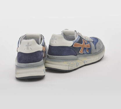 premiata UOMO CALZATURE SNEAKERS MICK BLU GRIGIO 40, 41-2, 42, 43-2, 44-2, 45-2 immagine n. 4/5