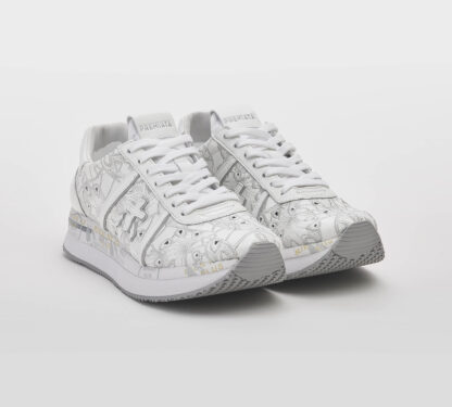 premiata DONNA Donna SNEAKERS CONNY BIANCO FIORI 36, 37-2, 38-2, 39-2, 40, 41-2 immagine n. 3/5