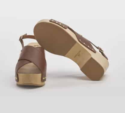 VIA ROMA 15 DONNA Donna SANDALO INCROCIATO PELLE CUOIO 36, 37-2, 38-2, 39-2, 40, 41-2 immagine n. 5/5