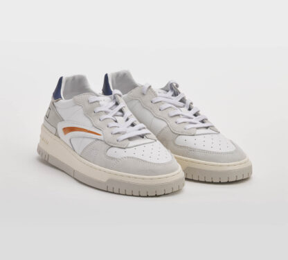 D.A.T.E UOMO CALZATURE SNEAKERS PELLE BIANCO TORTORA 40, 41-2, 42, 43-2, 44-2, 45-2 immagine n. 3/5