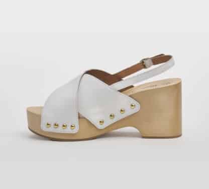 VIA ROMA 15 DONNA Donna SANDALO INCROCIATO PELLE BIANCO 36, 37-2, 38-2, 39-2, 40 immagine n. 2/5