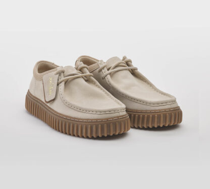 CLARK UOMO CALZATURE CLARKS TORHILL CAMOSCIO ECRU 6, 7, 7-2, 8-2, 8, 9-2, 9, 10, 11-2 immagine n. 3/5