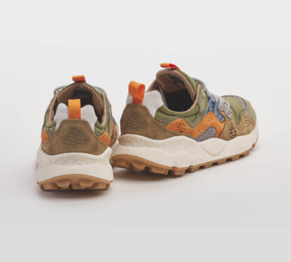 FLOWER MOUNTAIN UOMO CALZATURE SNEAKERS RUNNING MILITARE 40, 41-2, 42, 43-2, 44-2, 45-2, 46-2 immagine n. 4/5