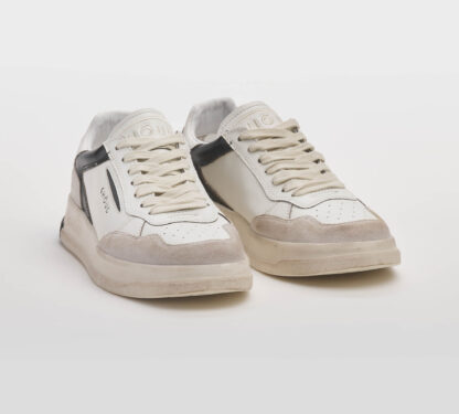 GHOUD UOMO CALZATURE SNEAKERS PELLE BIANCO NERO 36, 37-2, 38-2, 39-2, 40, 41-2 immagine n. 3/5