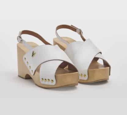 VIA ROMA 15 DONNA Donna SANDALO INCROCIATO PELLE BIANCO 36, 37-2, 38-2, 39-2, 40 immagine n. 3/5