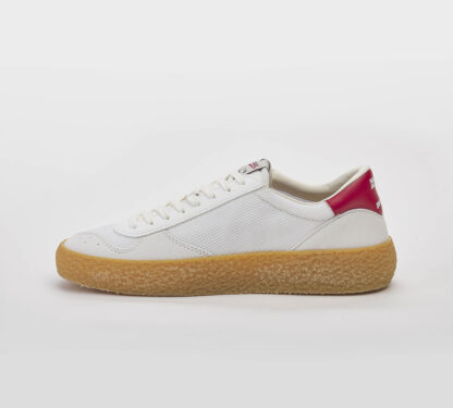 PURAI UOMO CALZATURE SNEAKERS BIANCO ROSSO 40, 41-2, 42, 43-2, 44-2, 45-2 immagine n. 2/5